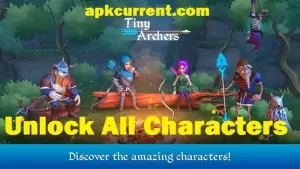 Tiny Archers MOD APK Unlimited Gems, Unlock all Characters, Money 3